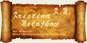 Kristina Milojkov vizit kartica